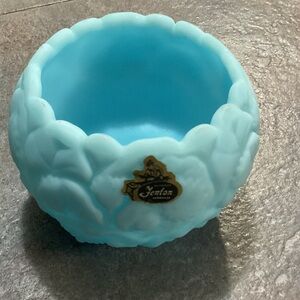 Fenton Aqua Glass Vase